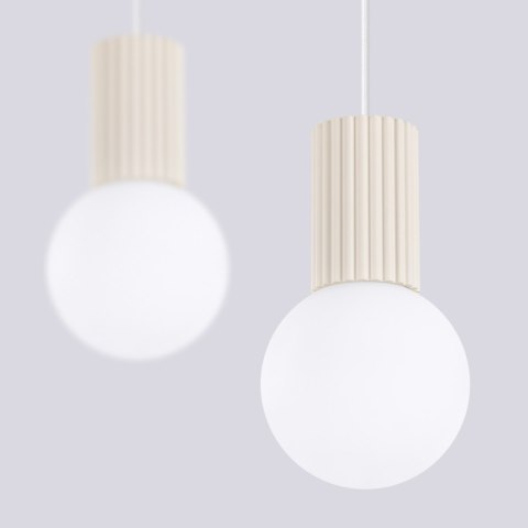 Sollux Lighting Lampa wisząca HALO 2L beżowa