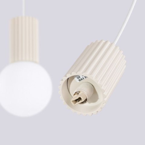 Sollux Lighting Lampa wisząca HALO 2L beżowa
