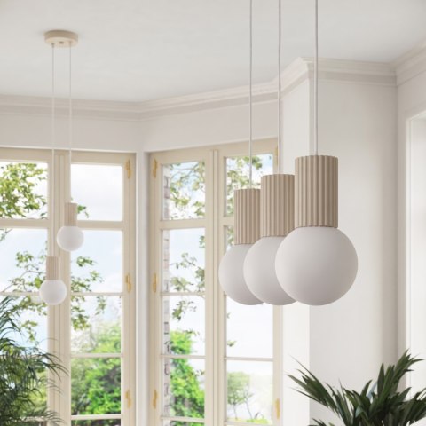 Sollux Lighting Lampa wisząca HALO 2L beżowa