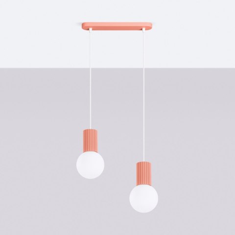 Sollux Lighting Lampa wisząca HALO 2L brzoskwiniowa