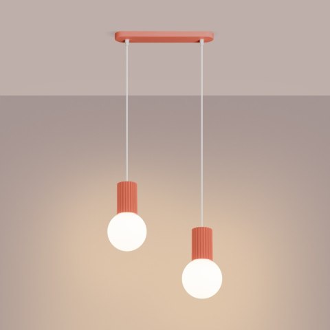 Sollux Lighting Lampa wisząca HALO 2L brzoskwiniowa