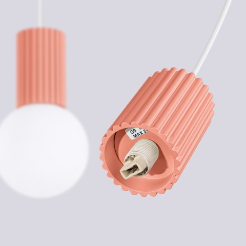 Sollux Lighting Lampa wisząca HALO 2L brzoskwiniowa