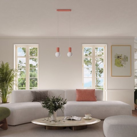 Sollux Lighting Lampa wisząca HALO 2L brzoskwiniowa