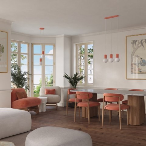 Sollux Lighting Lampa wisząca HALO 2L brzoskwiniowa