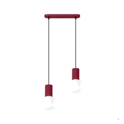Sollux Lighting Lampa wisząca HALO 2L burgund