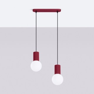 Sollux Lighting Lampa wisząca HALO 2L burgund