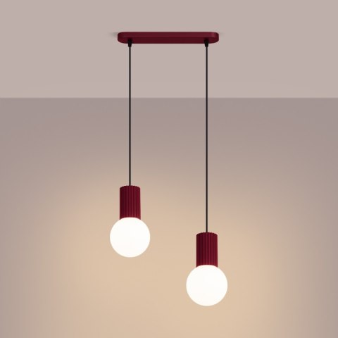 Sollux Lighting Lampa wisząca HALO 2L burgund