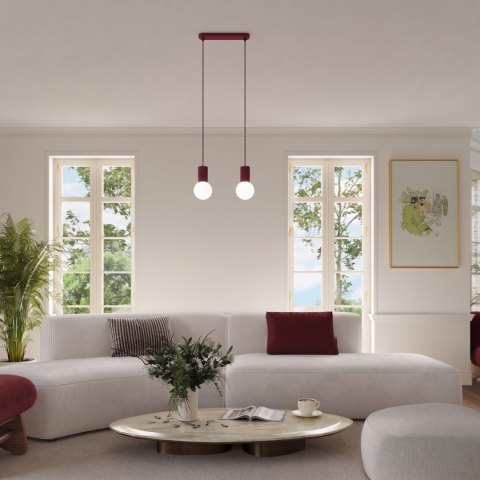 Sollux Lighting Lampa wisząca HALO 2L burgund