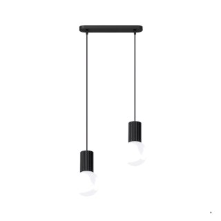 Sollux Lighting Lampa wisząca HALO 2L czarna