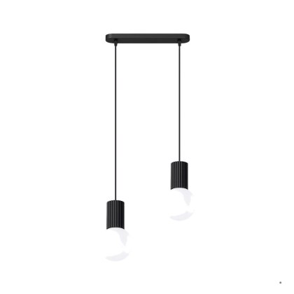 Sollux Lighting Lampa wisząca HALO 2L czarna