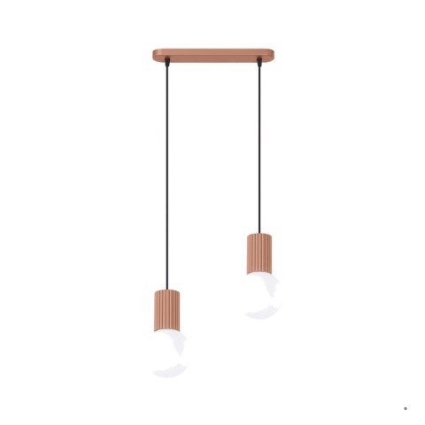 Sollux Lighting Lampa wisząca HALO 2L mocca