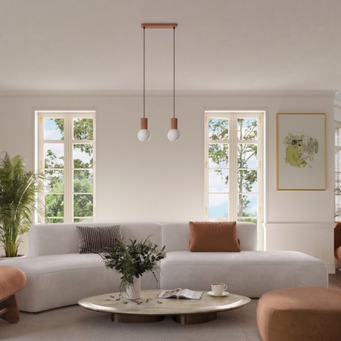Sollux Lighting Lampa wisząca HALO 2L mocca