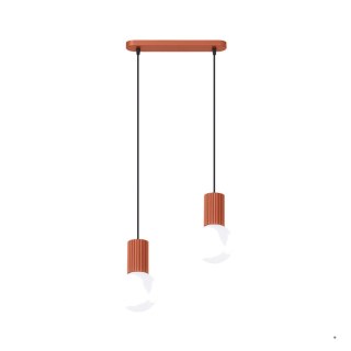 Sollux Lighting Lampa wisząca HALO 2L ochra czerwona