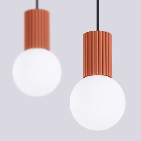 Sollux Lighting Lampa wisząca HALO 2L ochra czerwona