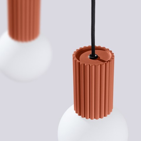 Sollux Lighting Lampa wisząca HALO 2L ochra czerwona