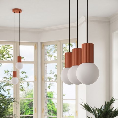Sollux Lighting Lampa wisząca HALO 2L ochra czerwona