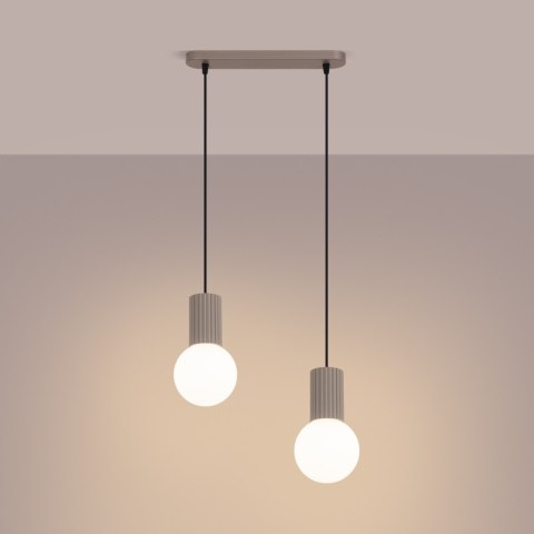 Sollux Lighting Lampa wisząca HALO 2L taupe