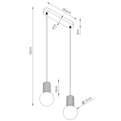 Sollux Lighting Lampa wisząca HALO 2L taupe