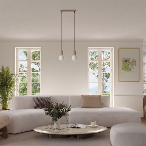 Sollux Lighting Lampa wisząca HALO 2L taupe