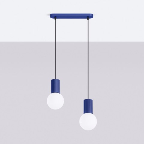 Sollux Lighting Lampa wisząca HALO 2L ultramaryna