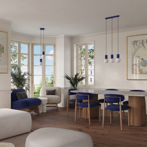 Sollux Lighting Lampa wisząca HALO 2L ultramaryna