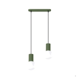 Sollux Lighting Lampa wisząca HALO 2L zielona oliwka