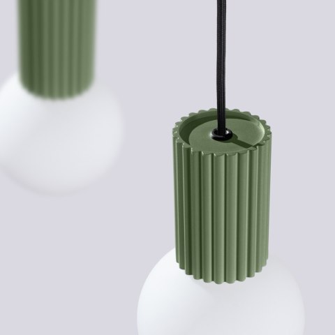 Sollux Lighting Lampa wisząca HALO 2L zielona oliwka