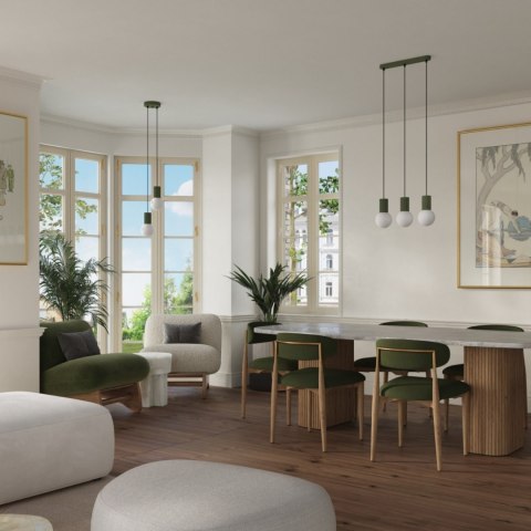 Sollux Lighting Lampa wisząca HALO 2L zielona oliwka