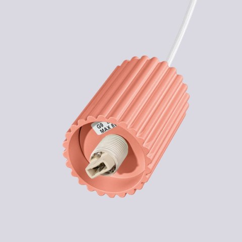 Sollux Lighting Lampa wisząca HALO 2P brzoskwiniowa