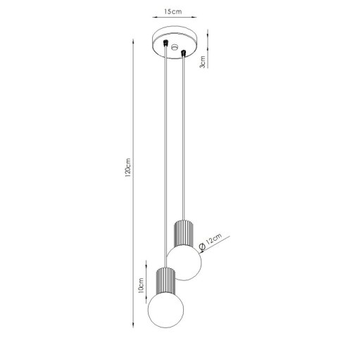 Sollux Lighting Lampa wisząca HALO 2P brzoskwiniowa