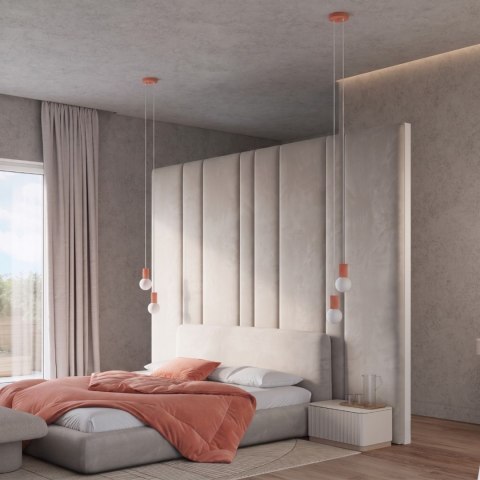 Sollux Lighting Lampa wisząca HALO 2P brzoskwiniowa