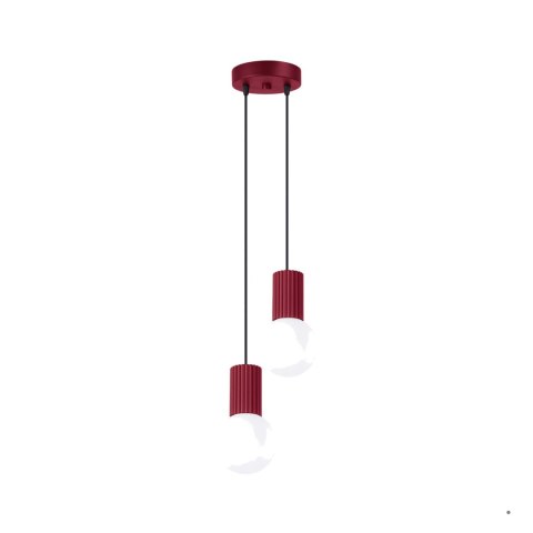 Sollux Lighting Lampa wisząca HALO 2P burgund