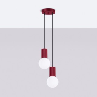 Sollux Lighting Lampa wisząca HALO 2P burgund