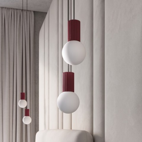 Sollux Lighting Lampa wisząca HALO 2P burgund