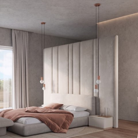 Sollux Lighting Lampa wisząca HALO 2P mocca
