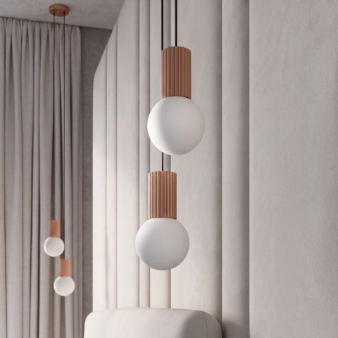 Sollux Lighting Lampa wisząca HALO 2P mocca