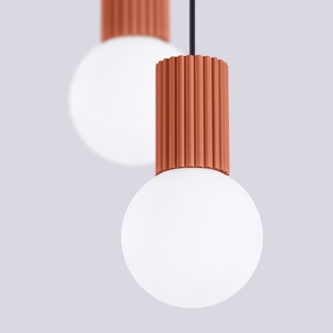 Sollux Lighting Lampa wisząca HALO 2P ochra czerwona