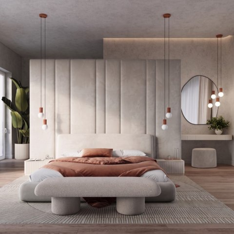 Sollux Lighting Lampa wisząca HALO 2P ochra czerwona