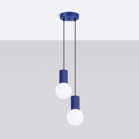 Sollux Lighting Lampa wisząca HALO 2P ultramaryna