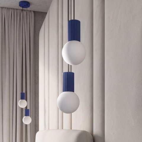 Sollux Lighting Lampa wisząca HALO 2P ultramaryna