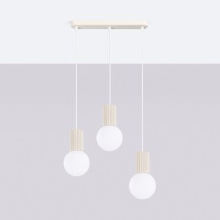 Sollux Lighting Lampa wisząca HALO 3L beżowa