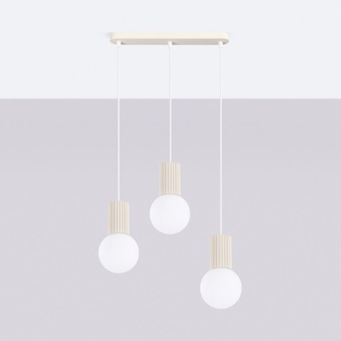 Sollux Lighting Lampa wisząca HALO 3L beżowa