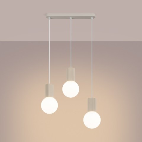 Sollux Lighting Lampa wisząca HALO 3L beżowa