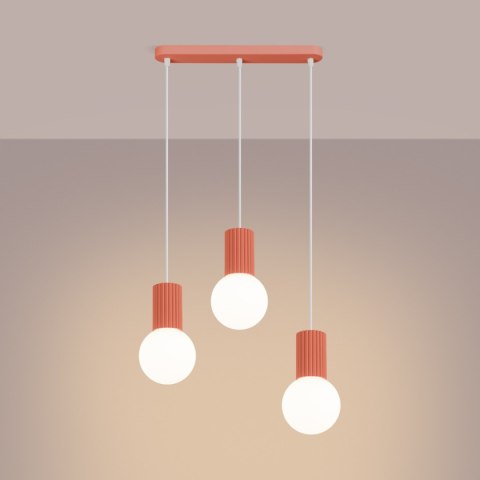 Sollux Lighting Lampa wisząca HALO 3L brzoskwiniowa