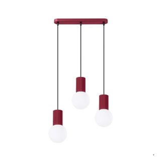 Sollux Lighting Lampa wisząca HALO 3L burgund