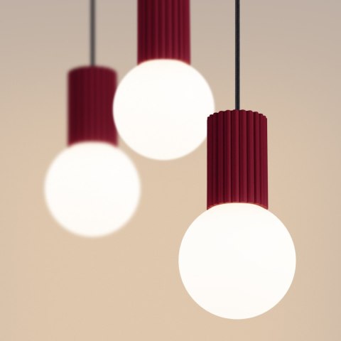 Sollux Lighting Lampa wisząca HALO 3L burgund