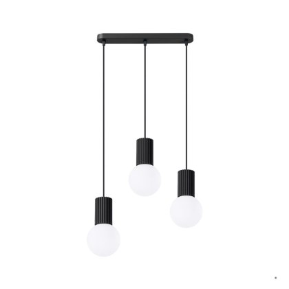 Sollux Lighting Lampa wisząca HALO 3L czarna