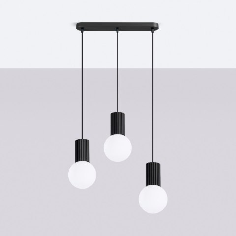 Sollux Lighting Lampa wisząca HALO 3L czarna