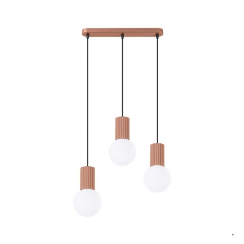 Sollux Lighting Lampa wisząca HALO 3L mocca