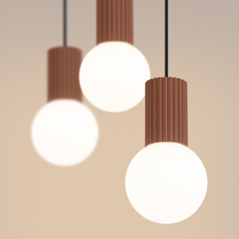 Sollux Lighting Lampa wisząca HALO 3L mocca